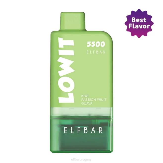 ELFBAR kit de vainas precargadas lowit 5500 2%nic kiwi maracuyá guayaba kiwi maracuyá vaina de guayaba+batería verde VHPV136