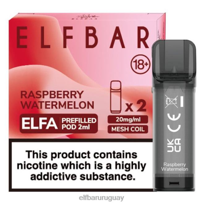 cápsula precargada elfbar elfa - 2 ml - 20 mg (paquete de 2) sandia frambuesa TH4FV122