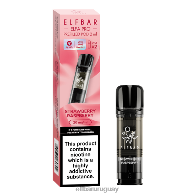 elfbar elfa pro cápsulas precargadas - 20 mg - paquete de 2 frambuesa fresa TH4FV83
