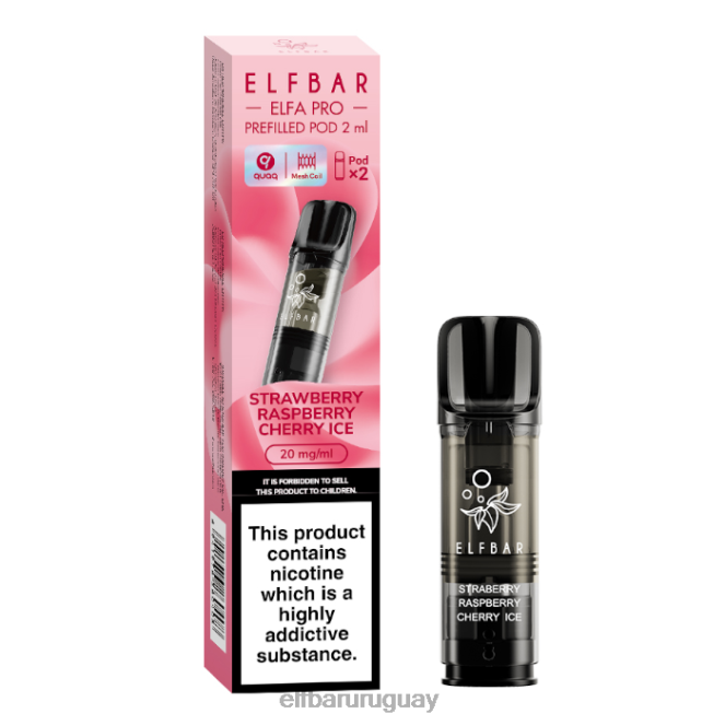 elfbar elfa pro cápsulas precargadas - 20 mg - paquete de 2 fresa frambuesa cereza hielo TH4FV92