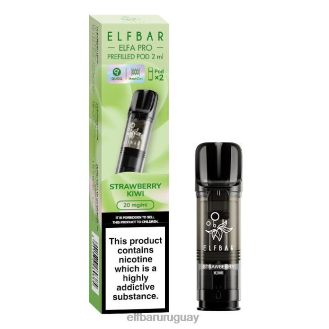 elfbar elfa pro cápsulas precargadas - 20 mg - paquete de 2 kiwi fresa TH4FV80