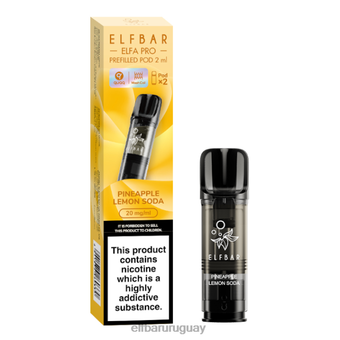 elfbar elfa pro cápsulas precargadas - 20 mg - paquete de 2 piña limón qi TH4FV96