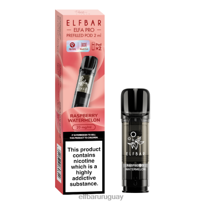 elfbar elfa pro cápsulas precargadas - 20 mg - paquete de 2 sandia frambuesa TH4FV90