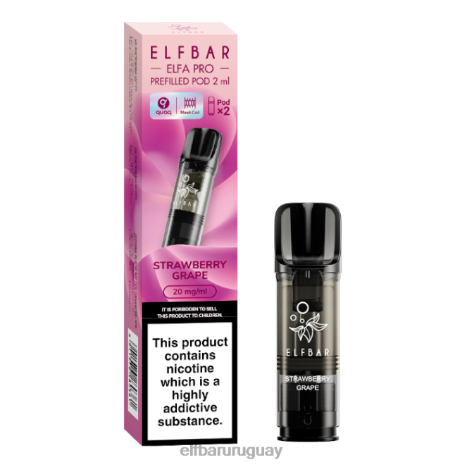 elfbar elfa pro cápsulas precargadas - 20 mg - paquete de 2 uva fresa TH4FV94