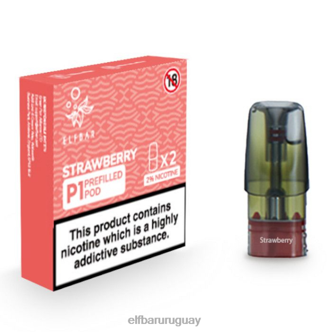 elfbar mate 500 p1 cápsulas precargadas - 20 mg (paquete de 2) fresa TH4FV146