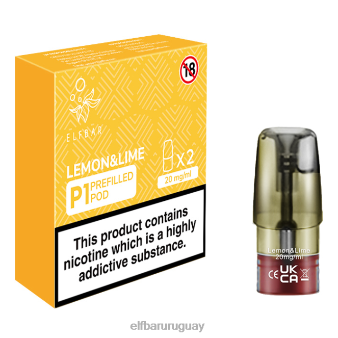 elfbar mate 500 p1 cápsulas precargadas - 20 mg (paquete de 2) limón y limaTH4FV149