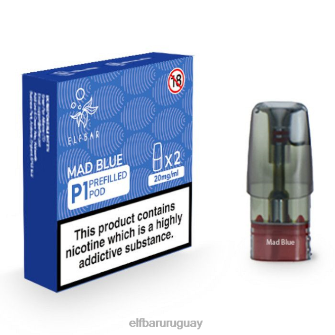 elfbar mate 500 p1 cápsulas precargadas - 20 mg (paquete de 2) mad blueTH4FV160