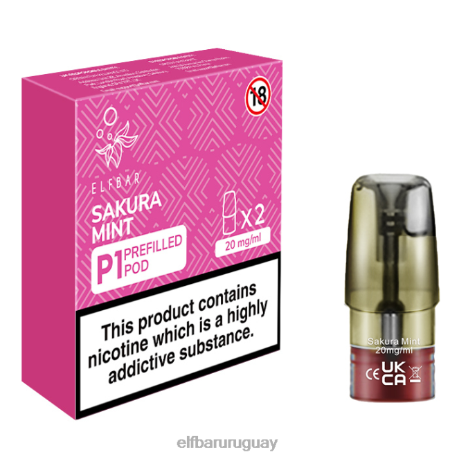 elfbar mate 500 p1 cápsulas precargadas - 20 mg (paquete de 2) menta sakuraTH4FV167