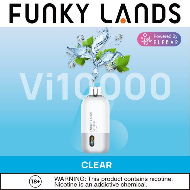 ELFBAR Funky Lands desechables vape vi10000 bocanadas claro VHPV169
