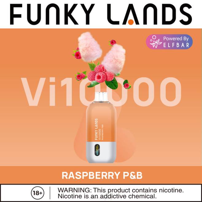 ELFBAR Funky Lands desechables vape vi10000 bocanadas frambuesa p&b VHPV167