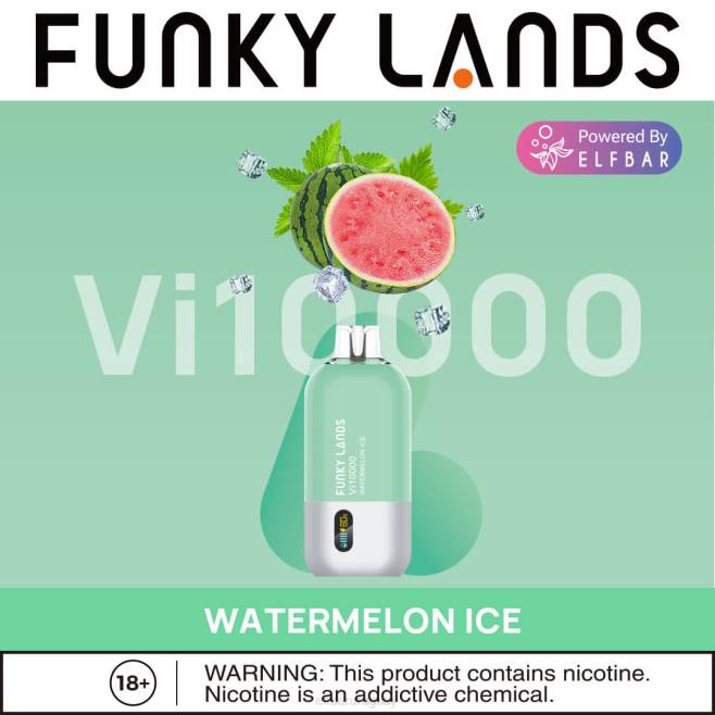 ELFBAR Funky Lands desechables vape vi10000 bocanadas hielo de sandia VHPV168