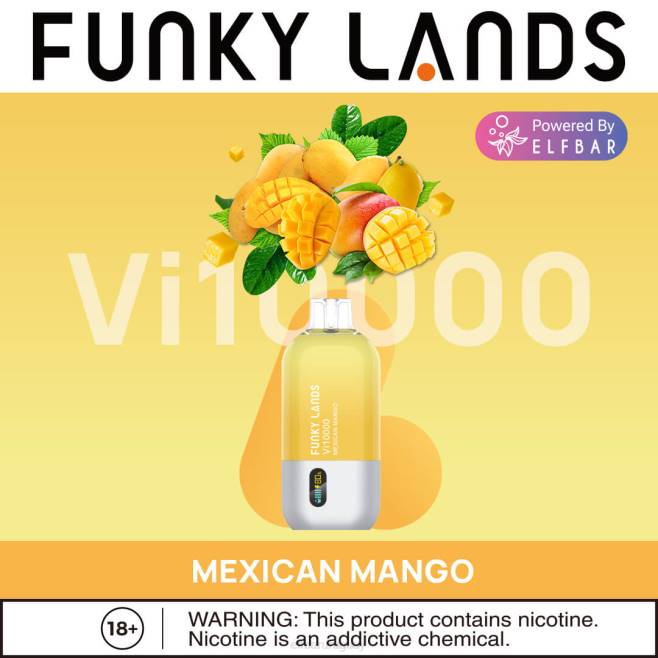 ELFBAR Funky Lands desechables vape vi10000 bocanadas mango mexicano VHPV166