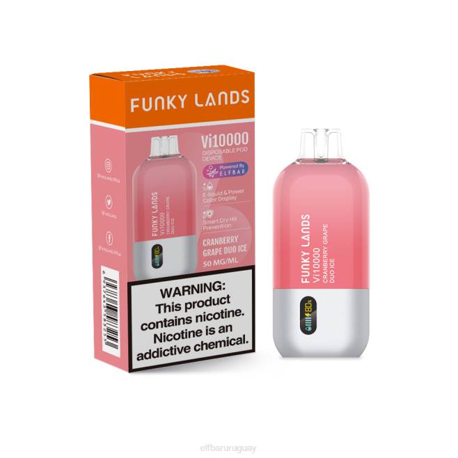 ELFBAR funky lands mejor sabor vape desechable vi10000 serie uva hielo dúo de uva y arándano VHPV150