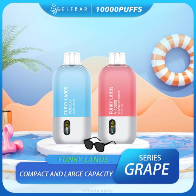 ELFBAR funky lands mejor sabor vape desechable vi10000 serie uva áloe uva VHPV149