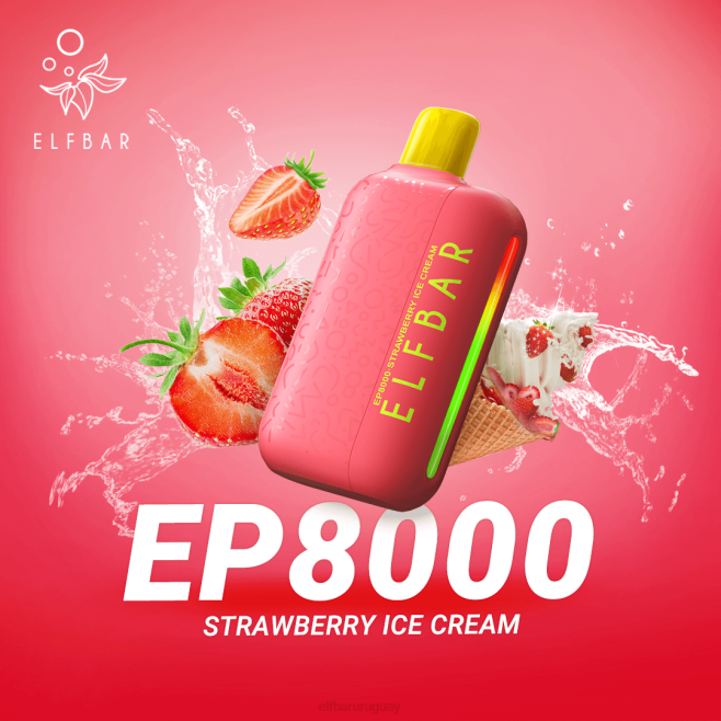 ELFBAR vape desechable nuevos soplos ep8000 hielo de fresa VHPV76