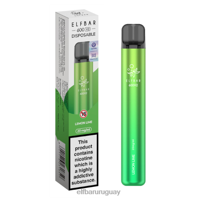 Vaporizador desechable elfbar 600v2 - 20 mg Lima Limon TH4FV15