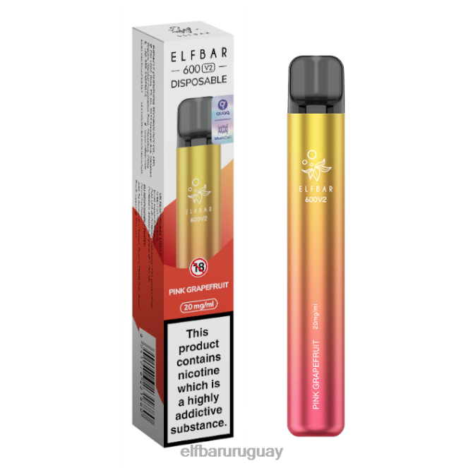 Vaporizador desechable elfbar 600v2 - 20 mg Toronja rosa TH4FV19