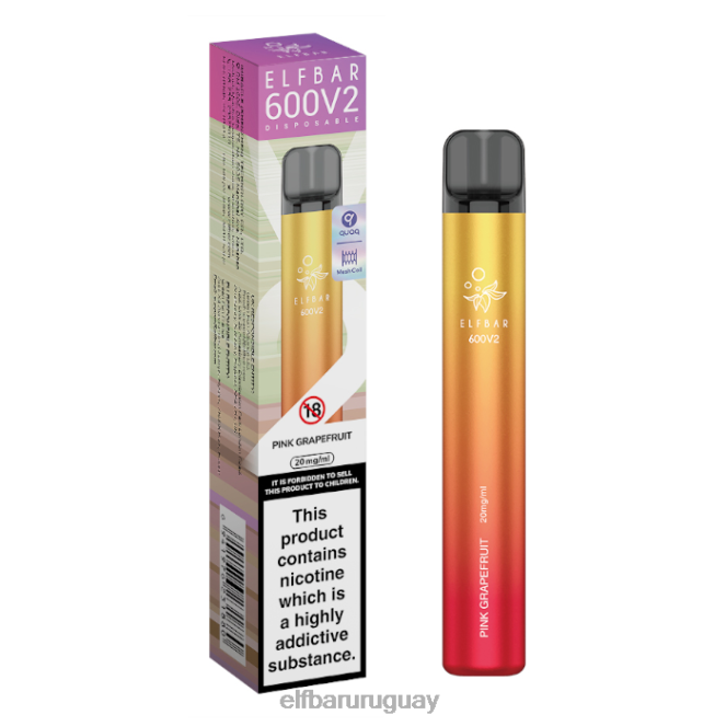 Vaporizador desechable elfbar 600v2 - 20 mg Toronja rosa TH4FV19