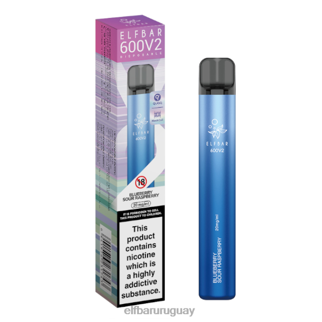 Vaporizador desechable elfbar 600v2 - 20 mg arándano frambuesa agria TH4FV10