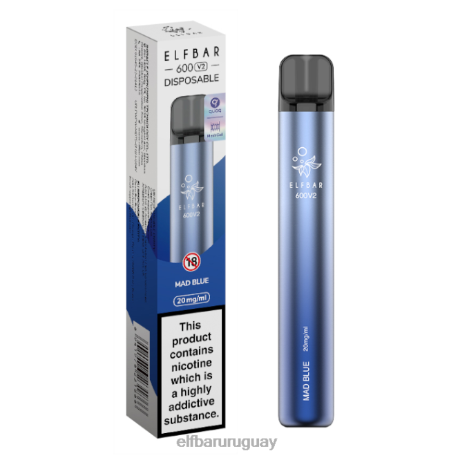 Vaporizador desechable elfbar 600v2 - 20 mg azul loco TH4FV20