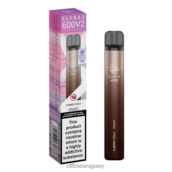 Vaporizador desechable elfbar 600v2 - 20 mg cola de cereza TH4FV8