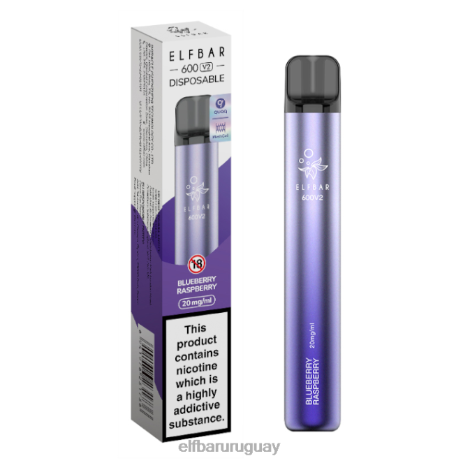 Vaporizador desechable elfbar 600v2 - 20 mg frambuesa arándano TH4FV16
