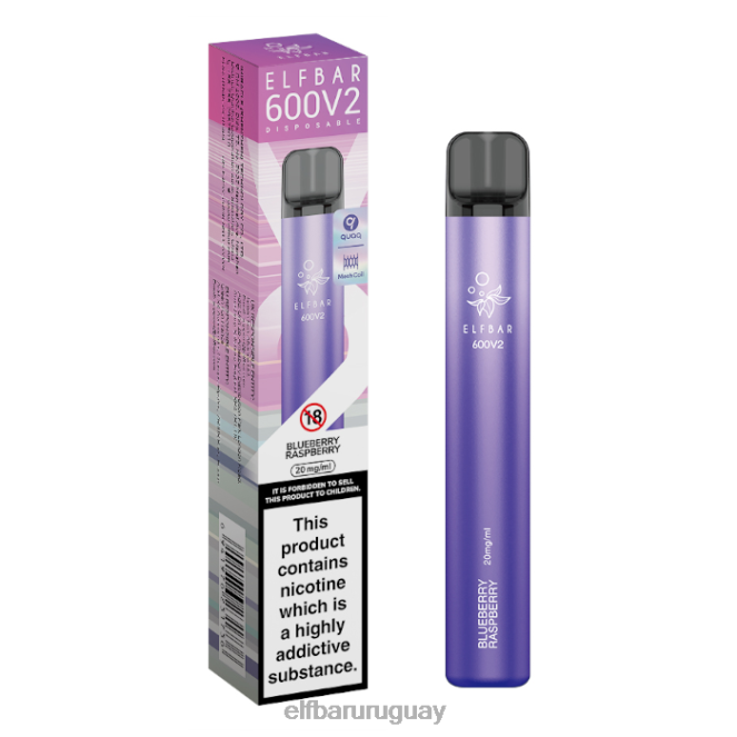 Vaporizador desechable elfbar 600v2 - 20 mg frambuesa arándano TH4FV16