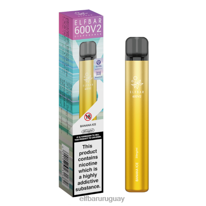 Vaporizador desechable elfbar 600v2 - 20 mg hielo de plátano TH4FV9