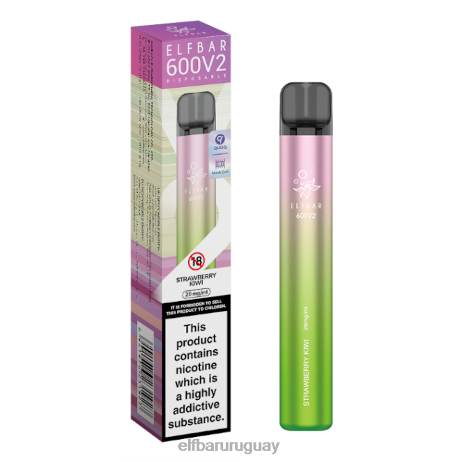 Vaporizador desechable elfbar 600v2 - 20 mg kiwi fresa TH4FV3