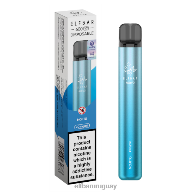 Vaporizador desechable elfbar 600v2 - 20 mg mojito TH4FV17