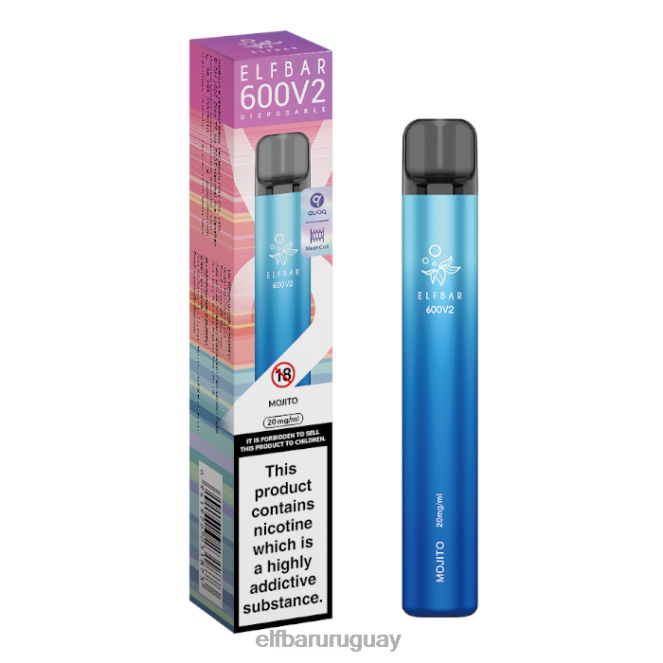 Vaporizador desechable elfbar 600v2 - 20 mg mojito TH4FV17