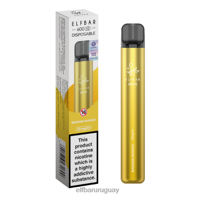 Vaporizador desechable elfbar 600v2 - 20 mg plátano mango TH4FV22