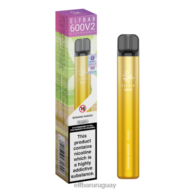 Vaporizador desechable elfbar 600v2 - 20 mg plátano mango TH4FV22