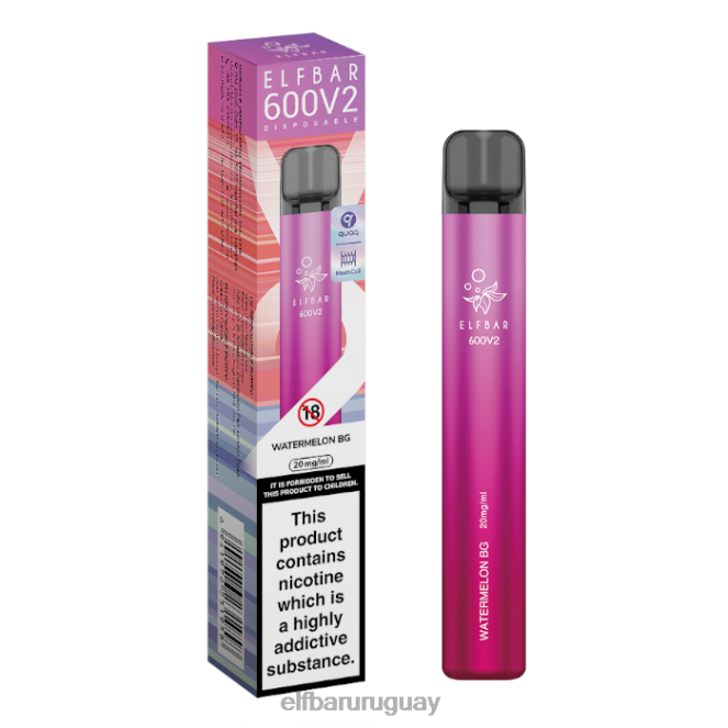 Vaporizador desechable elfbar 600v2 - 20 mg sandia bg TH4FV27