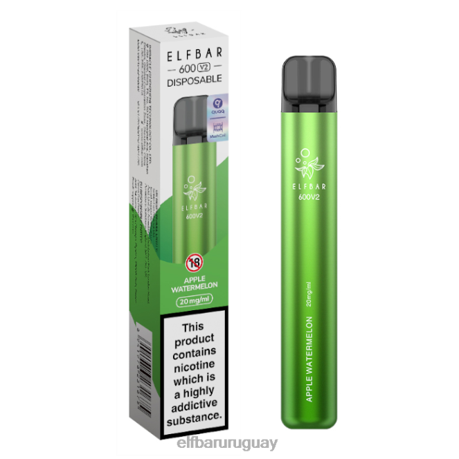 Vaporizador desechable elfbar 600v2 - 20 mg sandia manzana TH4FV21