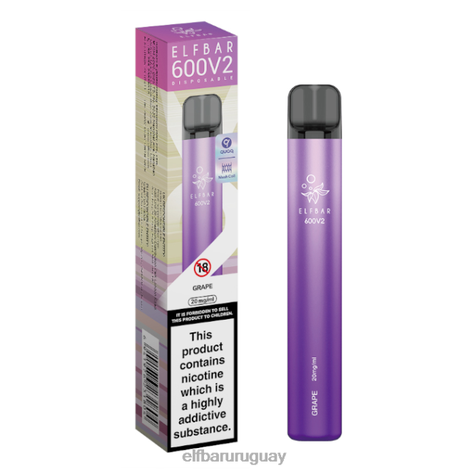 Vaporizador desechable elfbar 600v2 - 20 mg uva TH4FV2